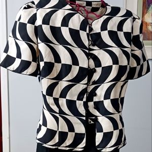 Beautiful black and white suit
